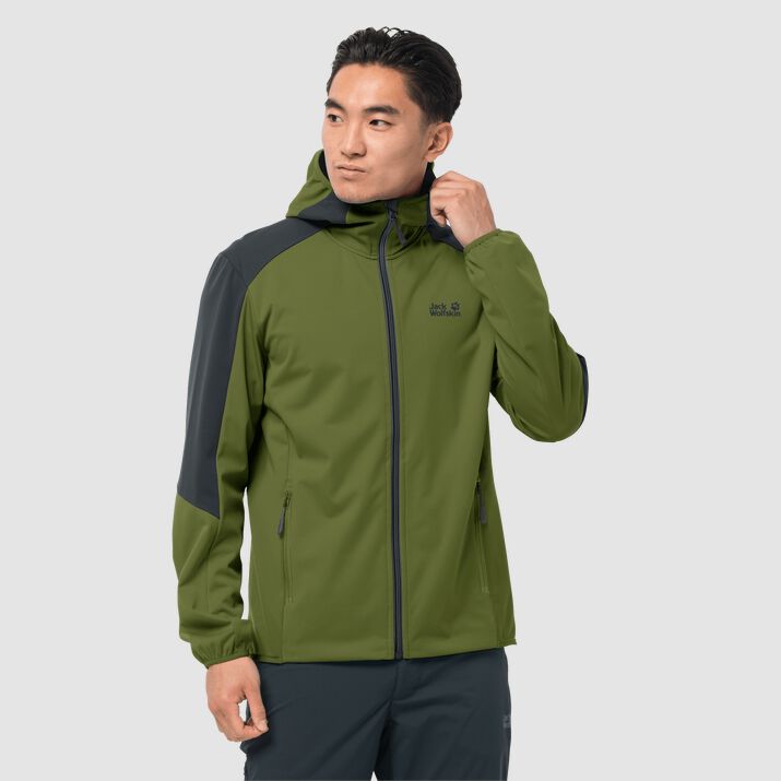 Jack Wolfskin Mens Go Hike Windproof Jacket Green 209657XHE